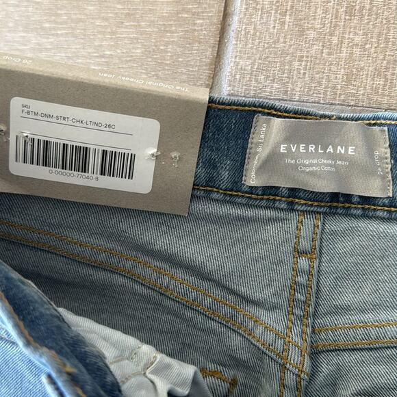 Everlane The Original Cheeky Straight Leg High Rise Crop Jeans Size: 26 - Picture 7 of 10